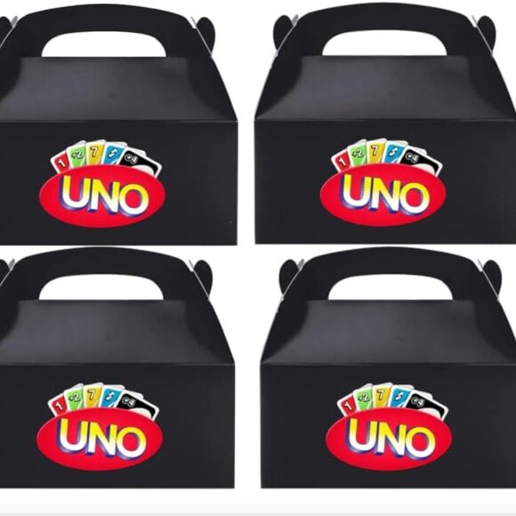 1st Birthday Party Favor Boxes, Black Game Theme Gift Boxes, Pack of 10 - Picture 2 of 3